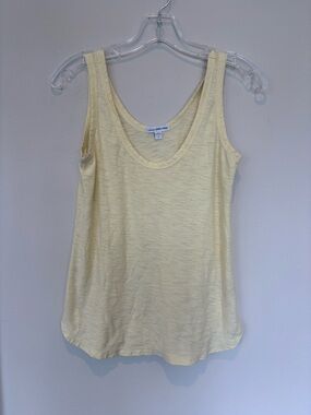 James Perse Light Yellow Scoop Neck Tank
